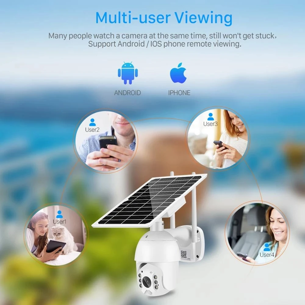 IP камера HONTUSEC 4G на солнечной батарее 3 Мп 8 Вт|Камеры видеонаблюдения| |