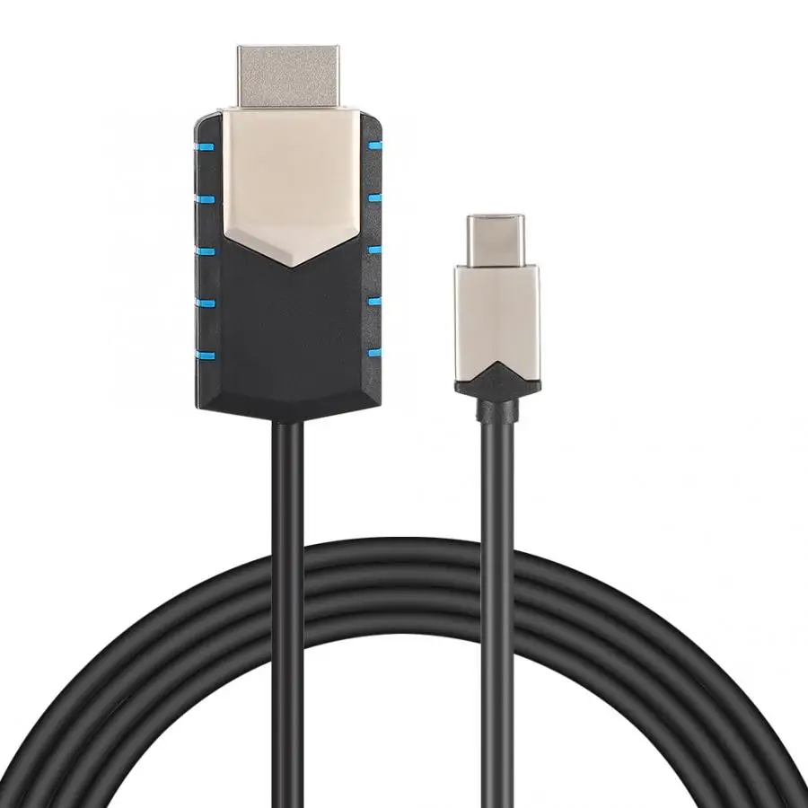 Новый Кабель-адаптер TC03 2 метра сплав цинка + ABS Тип C-HDMI 4K 30 Гц 5 В 1 А | Электроника