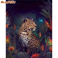 ruopoty painting by numbers tiger animals modern wall art canvas painting acrylic paint by numbers for home decor frameless