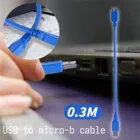 Кабель для компьютера USB 3,0 A папа к Micro-B Кабель для передачи данных для мобильного жесткого диска 0,3