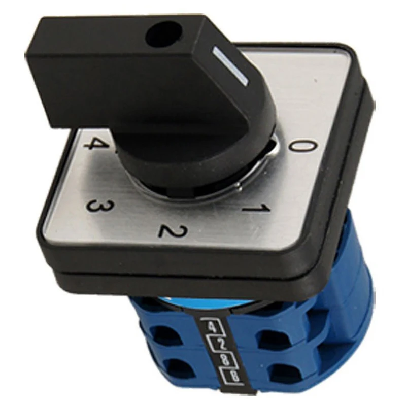 8 Terminals 5 Positions Master Control Rotary Cam Switch 20A Black+Blue | Обустройство дома