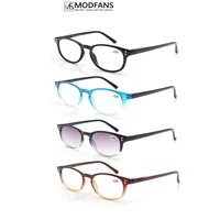modfans reading glasses men womensunglasses readersround shiny rivet design framespring hinge high quality magnifying