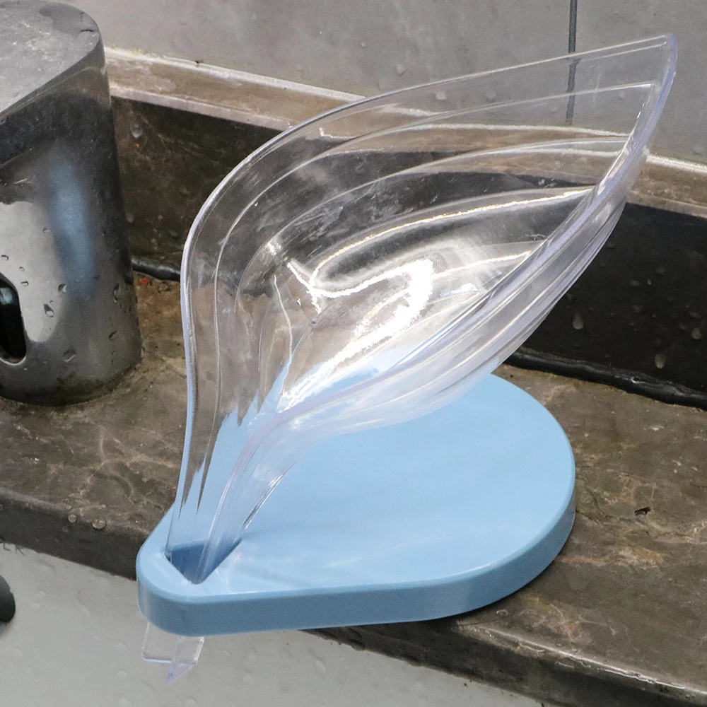 

Бесплатная удар жидкого мыла или ополаскивателя для лист Форма дренаж для мыла держатель на присоске для душа мыло лоток для хранения Ванна...