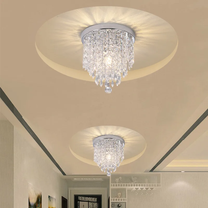 

nordic lotus flower crystal light ventilador de techo led panel lights Living Room Bedside Aluminum ceiling lamp
