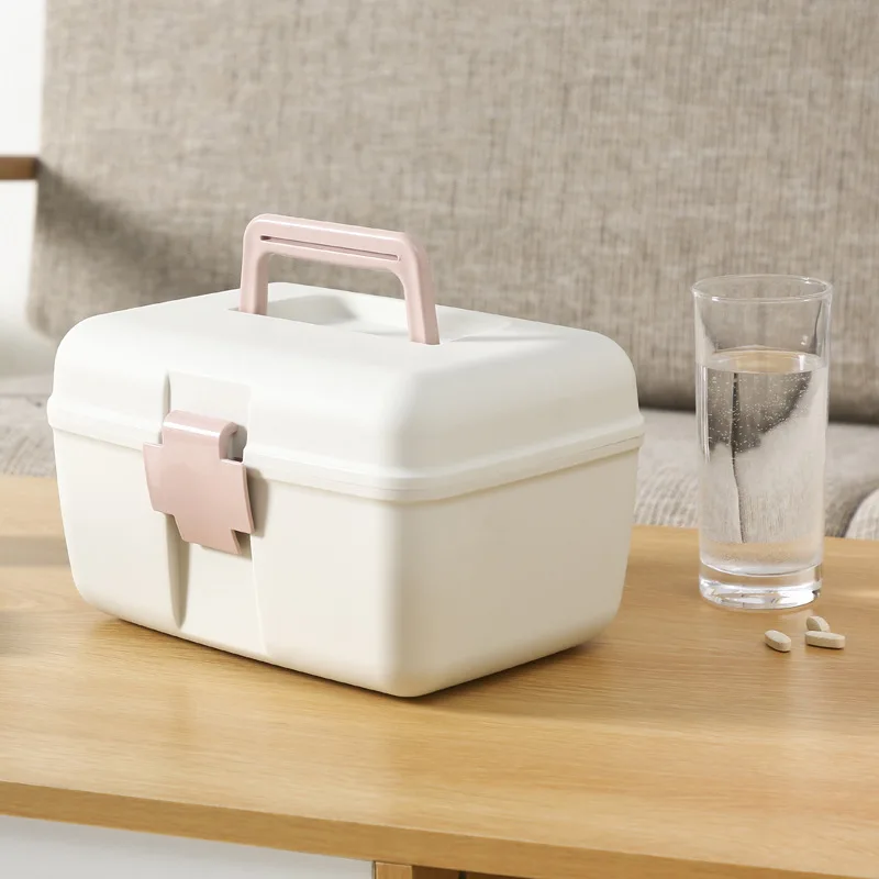 Портативная коробка для хранения лекарств белая многофункциональная Бытовая