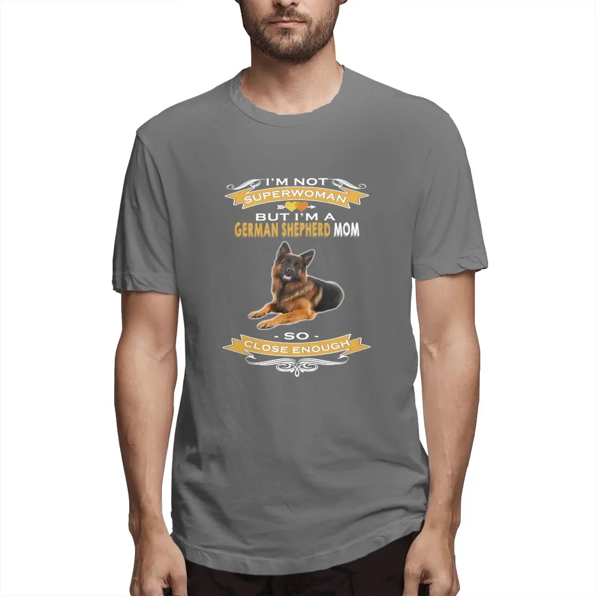 

GSD017 - I'm Not Superwoman But I'm A German Sheph Graphic Tee Men's Short Sleeve T-shirt Summer Tops