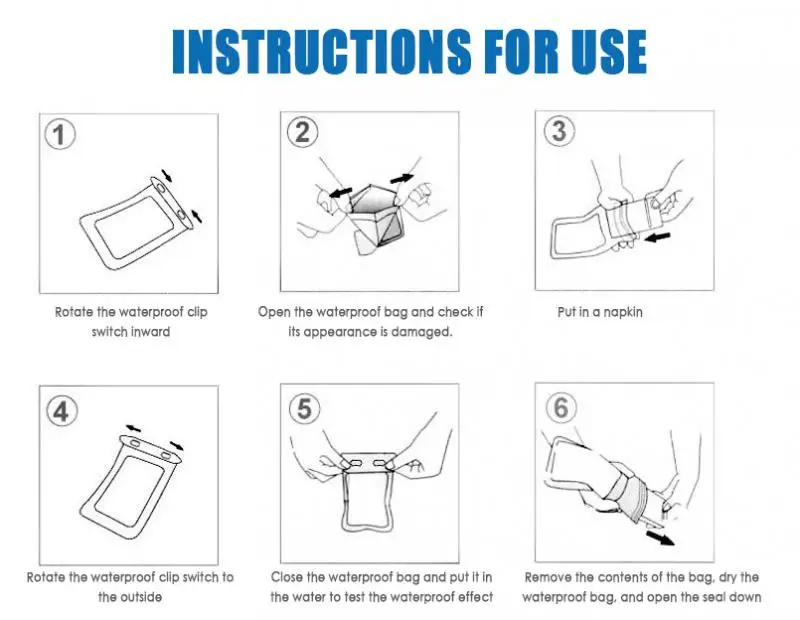 

Universal Cover Waterproof Smartphone Case Pouch Swimming Bag Anti-Water Underwater Dry Bag Cover Phone Water Sports Beach Pool