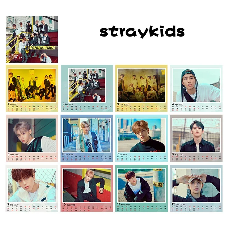 

[MYKPOP]~ 2020 Новинка ~ страстный детский календарь, креативные фотообои, календарь, коллекция фанатов KPOP SA19110902