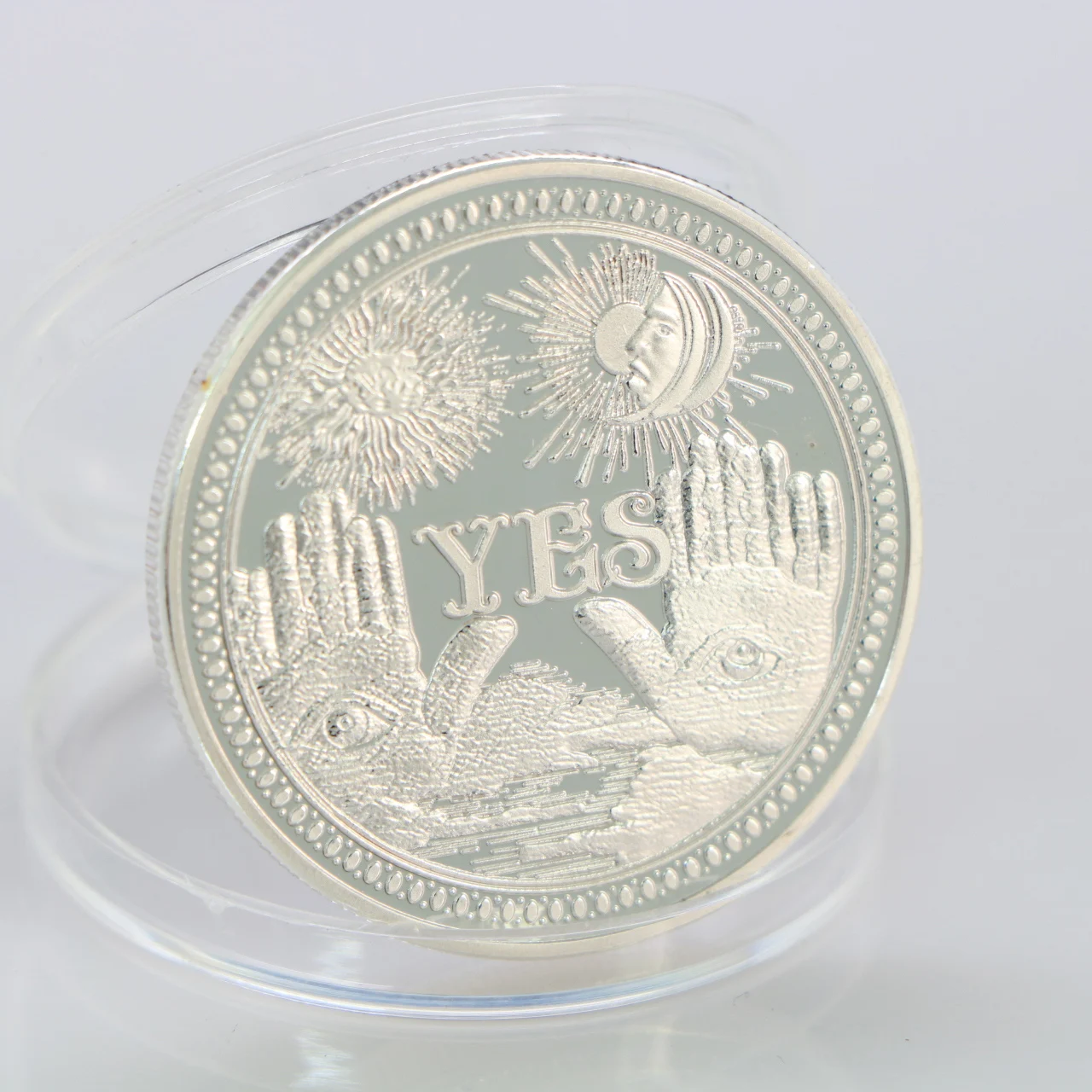 Серебряный памятный сувенир с изображением черепа да или нет Коллекционная