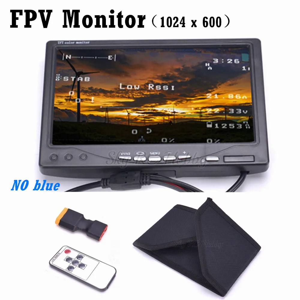 Новый цветной 7-дюймовый ЖК-дисплей FPV 1024x600 монитор видеоэкран 7 дюймов для