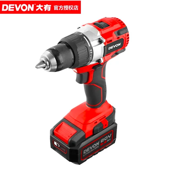 

Devon 5283-Li-20TSIQ 20V Impact Drill, 1x Devon 5283-li-20TS 20V lithium electric brushless percussion drill +2x5.2Ah batteries