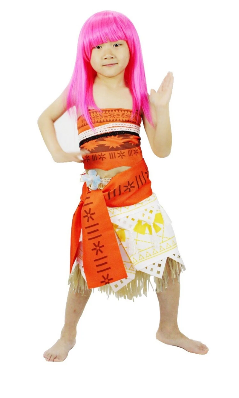 Дисней Принцесса Moana костюм для детей Моана платье принцессы косплея вечерние