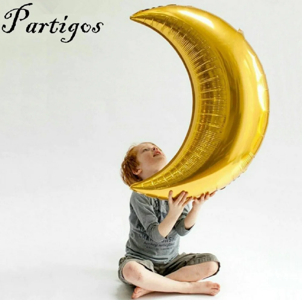 1 шт./лот 30 дюймовые фольгированные гелиевые шары в виде большой Луны
