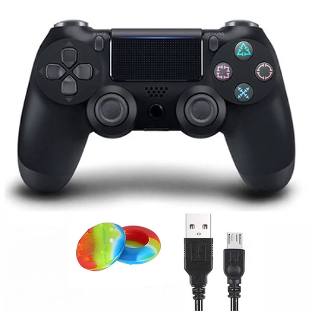 Беспроводной контроллер для sony PS4 Bluetooth Вибрационный геймпад для Playstation 4 джойстик для PS4 PS3 игровая консоль для ПК Игр - Цвет: Black