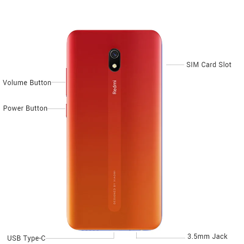 Мобильный телефон Xiaomi Redmi 8A с глобальной версией, 2 Гб, 32 ГБ, 8 A, 6,22 дюймов, Восьмиядерный процессор Snapdargon 439, камера 12 МП, аккумулятор 5000 мАч, 18 Вт, QC 3,0