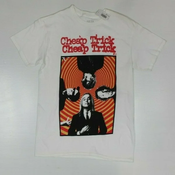 

Cheap Trick Rock Band Official White T-Shirt New! (4D5