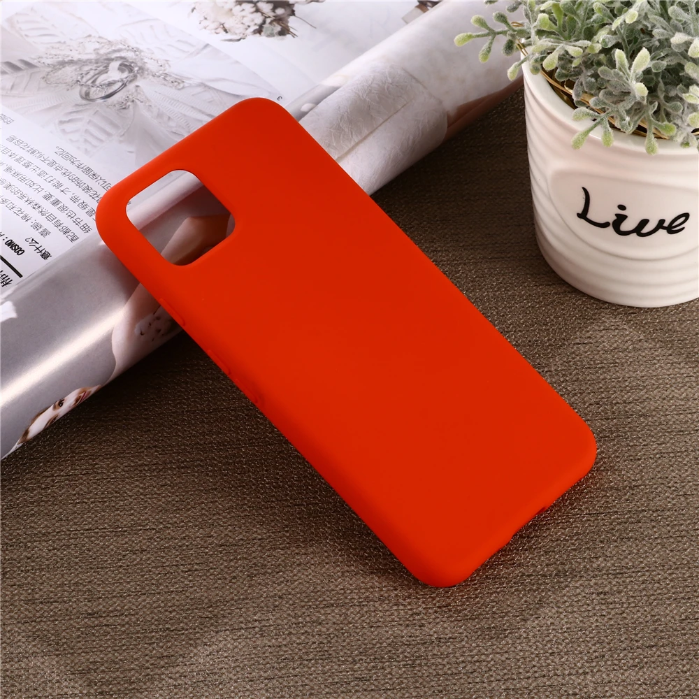 Capa for Google Pixel 4 Case Ultra Thin Pure Soft Liquid Silicon Cover Case for Google Pixel 4XL 4 XL Full Case Shockproof Funda - Цвет: Красный