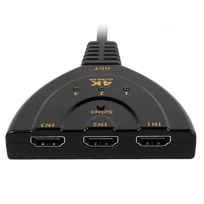 Разветвитель видеосигнала 4K HDMI 1080P 3 в 1 * 2K 3D Mini порта совместимый переключатель