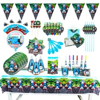 thomasfriends kids birthday party balloon paper cups plates tablecloth baby shower decorations disposable tableware supplies