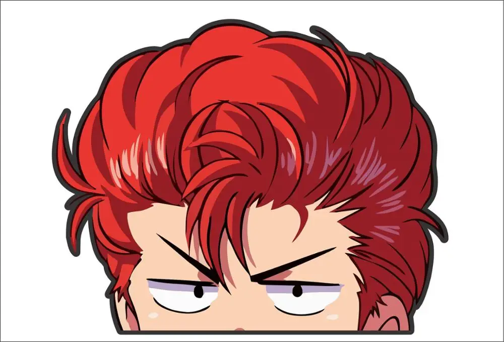 

Funny SakuragI Peace Peeking Car Sticker Waterproof Cover Scratch Motorcycle Bumper Window Decal 15cmX10cm