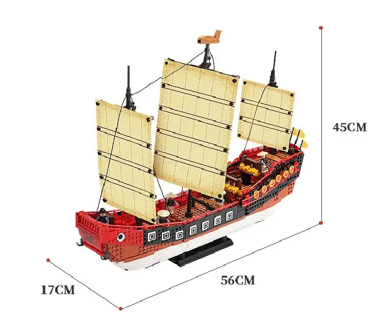 XINGBAO строительные блоки легированная парусная лодка серии Cantonese Galleon модель