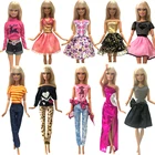 NK 10 шт.компл. горячая Распродажа платье принцессы для куклы Casul одежда Топ Модный наряд для куклы Барби подарок для девочек Детские игрушки 012A 3X
