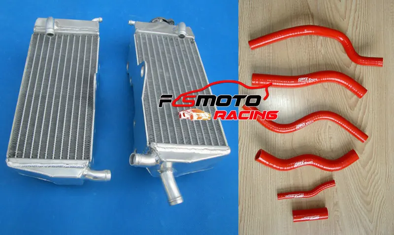 Алюминиевый радиатор и Красный силиконовый шланг для Honda CR125R CR125 1990-1997 91 92 93 CR 125 R 94