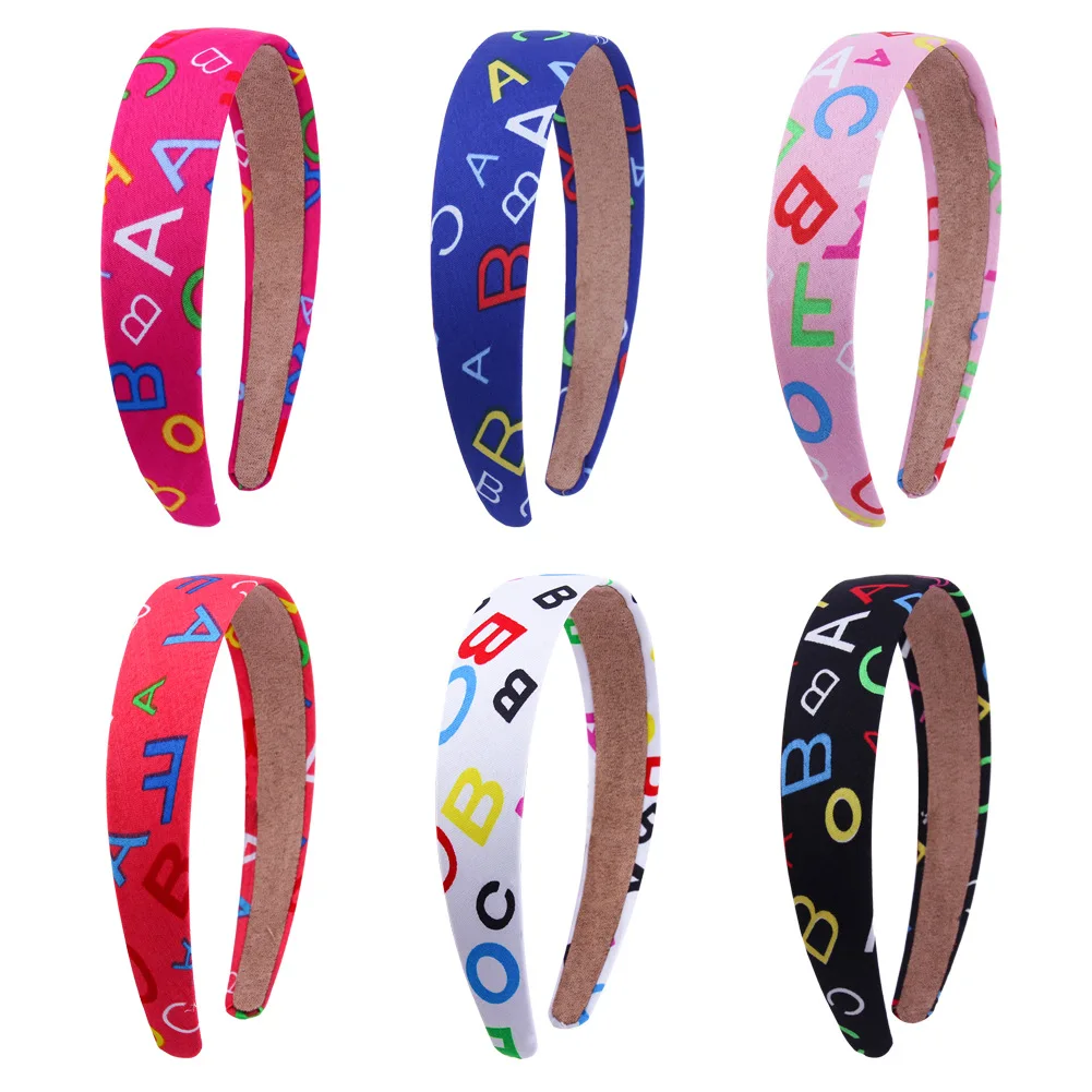 Бесплатная доставка модные детские повязки для волос с принтом милые на голову