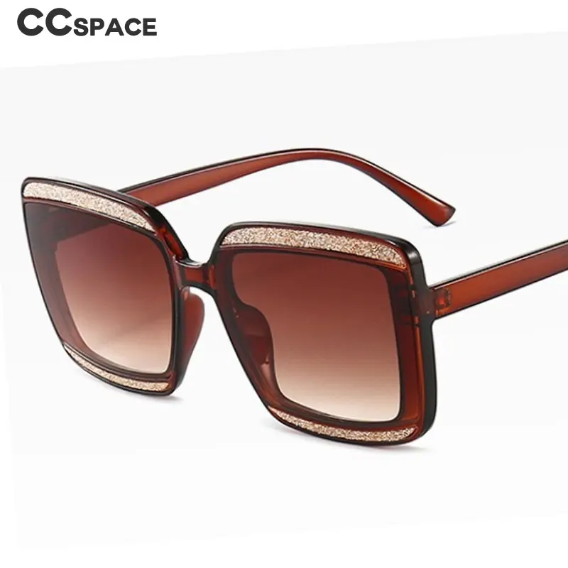 

49661 Shiny Square Sunglasses Fashion Designer Men and Women Shading Uv400 Retro Driving Glasses