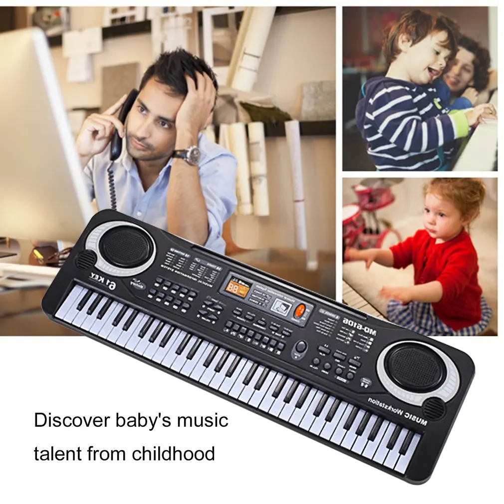 

61-key Electronic Music Keyboard Electric Organ Children's Musical Instrument Early Education Tool Infant Shockproof Piano