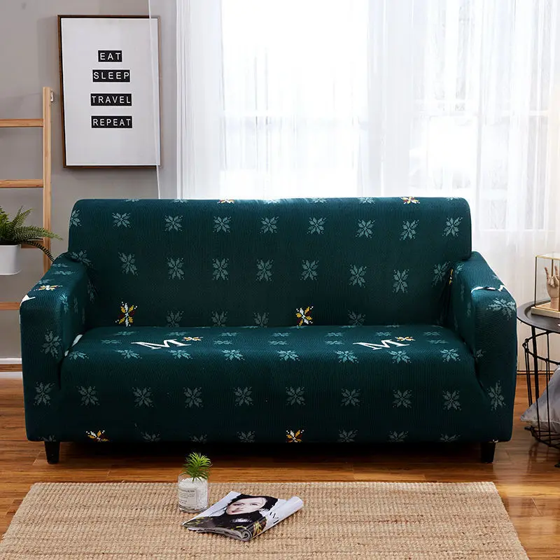 

Elastic Polyester Sofa Covers for Living Room Lines Grid Contracted Knitted Fabric Slipcovers Protector 1/2/3/4 Seater