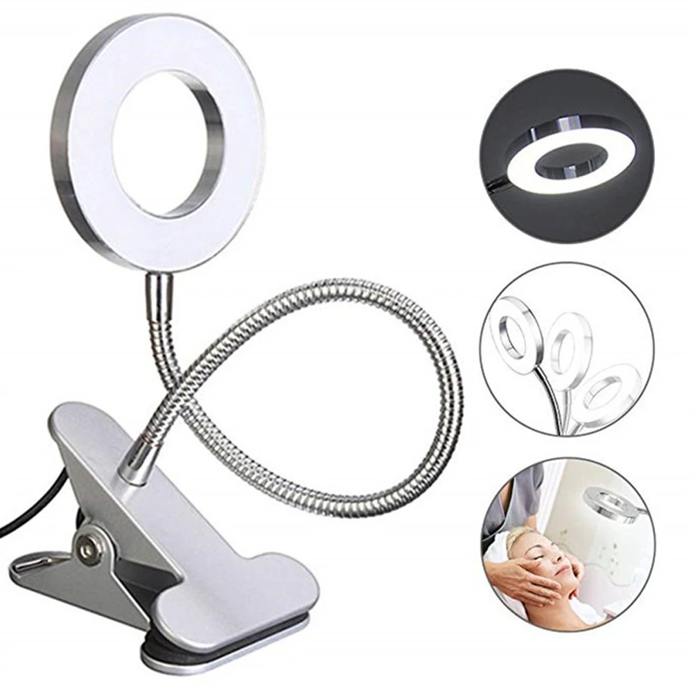 Светодиодный Портативный зажим Настольная лампа USB Перезаряжаемый с затемнением