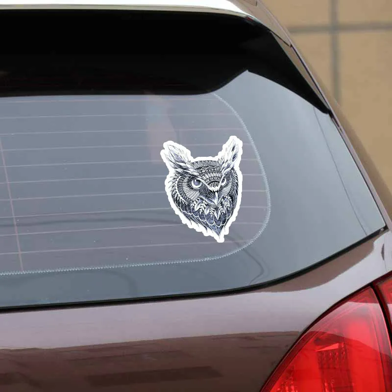 EBdecal Creative Blue Pattern Owl Head For Auto Car/Bumper/Window/Wall Decal Sticker Decals DIY Decor CT10395 | Автомобили и