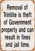 tin sign new aluminum dont steal the trinitite 11 8 x 7 8 inch
