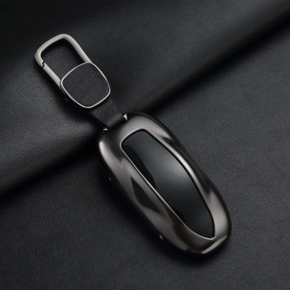 Fashion Aluminum Alloy Car Key Case Cover with Belt Shell Storage Bag Protector for Tesla Model S X | Автомобили и мотоциклы