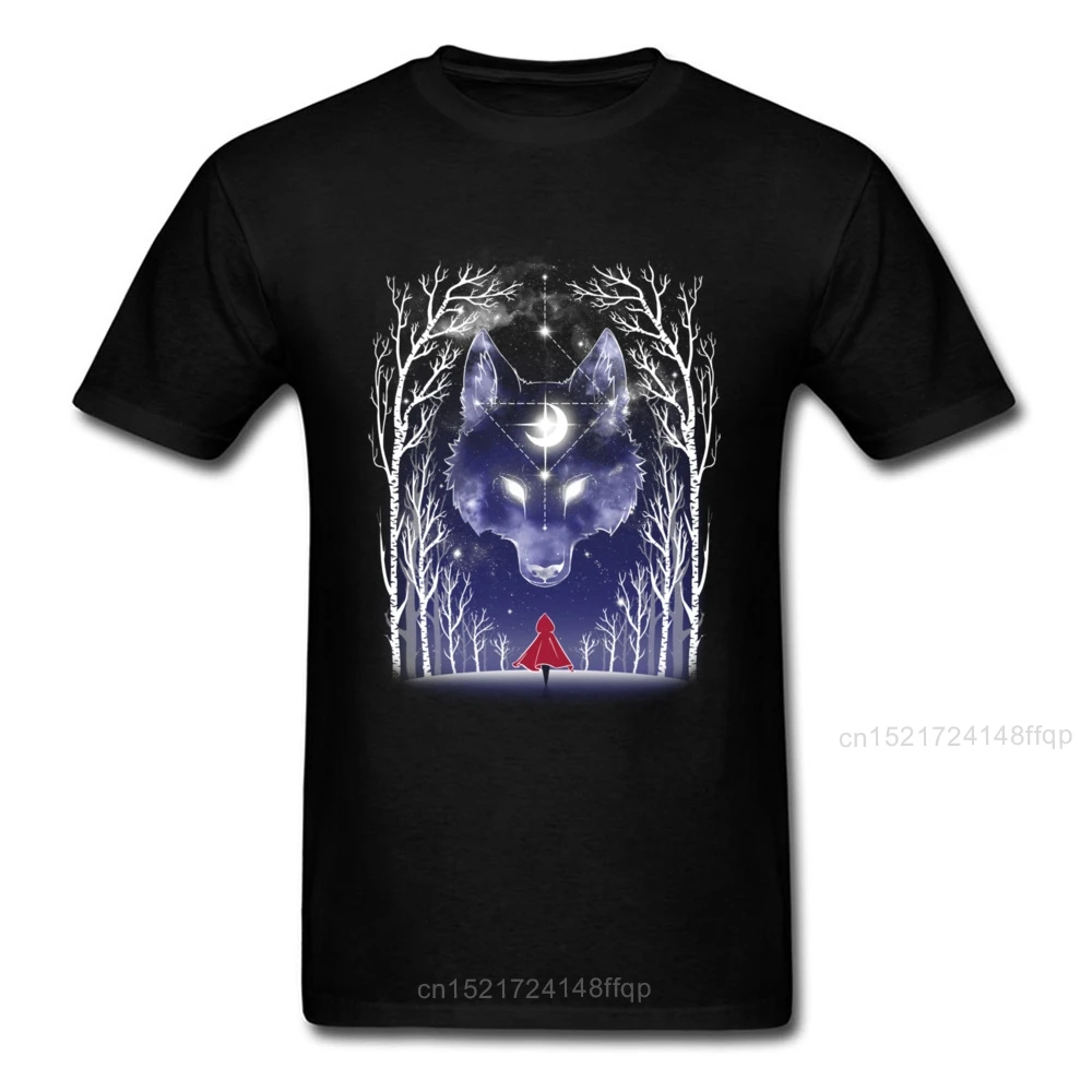 Созвездие культ 2018 мужские футболки Звездная Красная Шапочка Сказка Волк Луна