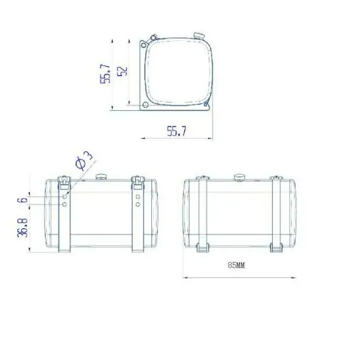 LESU металлический Гидравлический масляный бак 90 мм для самосвала 1/14 RC DIY Tmy модель автомобиля TH16402