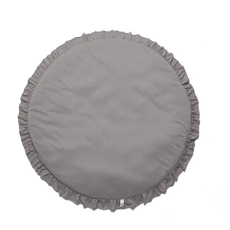 gray Круглые детские коврики для игр, хлопковый Детский ковер для гостиной, мягкий детский коврик для сна, детские коврики для игр, напольный коврик для новорожденных, игровой коврик для спортзала - Цвет: gray