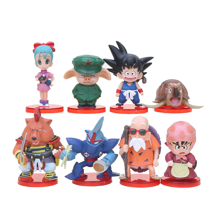 8 шт./компл. детские фигурки дракона Chichi Ox King Kame Sennin Pual из ПВХ игрушки|Игровые и