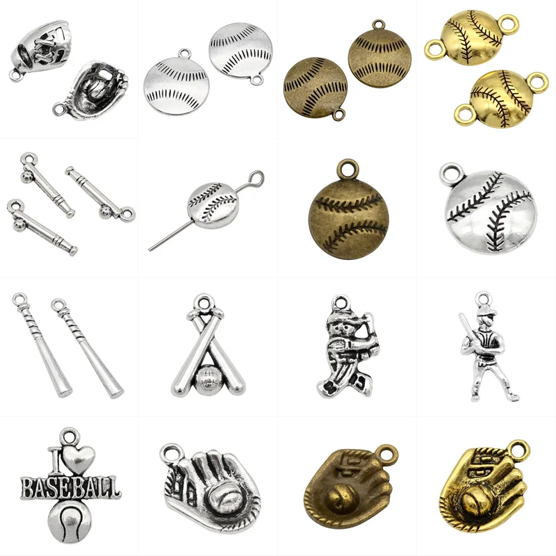 20 150 шт. подвески для бейсбола|charm pendant|silver charm pendantbaseball pendant |