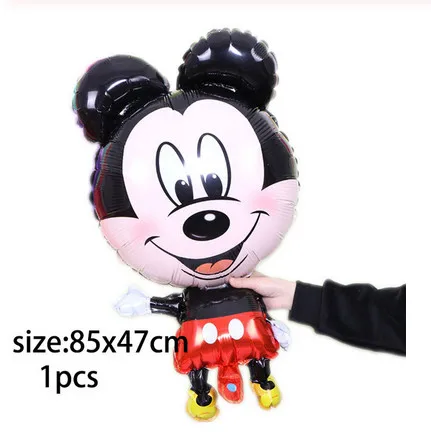 1pcs medium mickey Большой красный черный Микки Минни фольгированные шары мультфильм день рождения украшения надувной Гелиевый шар Дети Классические игрушки подарок - Цвет: 1pcs medium mickey