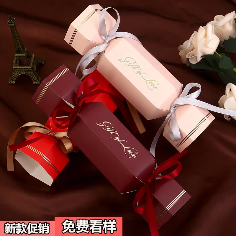 

New Wedding Candies Box Large Capacity Candy Shape Korean Wedding Ins Hand Gift Creative Candy Box Gift Box Can Put Smoke