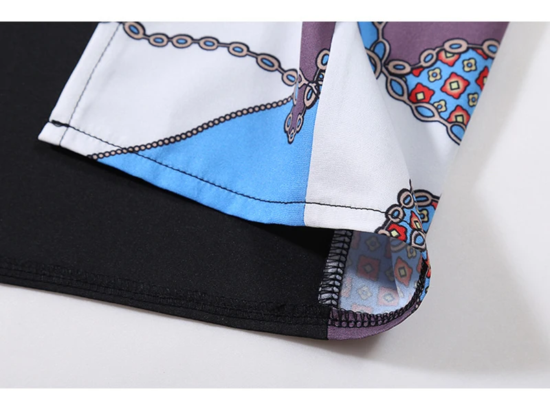 

Fit Shirt Fashion Tide Spring Autumn 2021 Women Pattern Printed Striped Big Size Blouse New Lapel Long Sleeve Loose