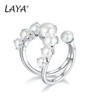 Женское кольцо из серебра 925 пробы, с натуральным пресноводным жемчугом