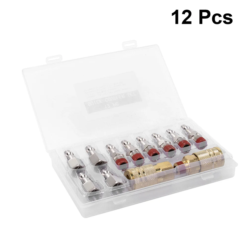 12 в 1 1/4 NPT Air Coupler Plug Set пневматическая трубка Push in Male Female быстроразъемные