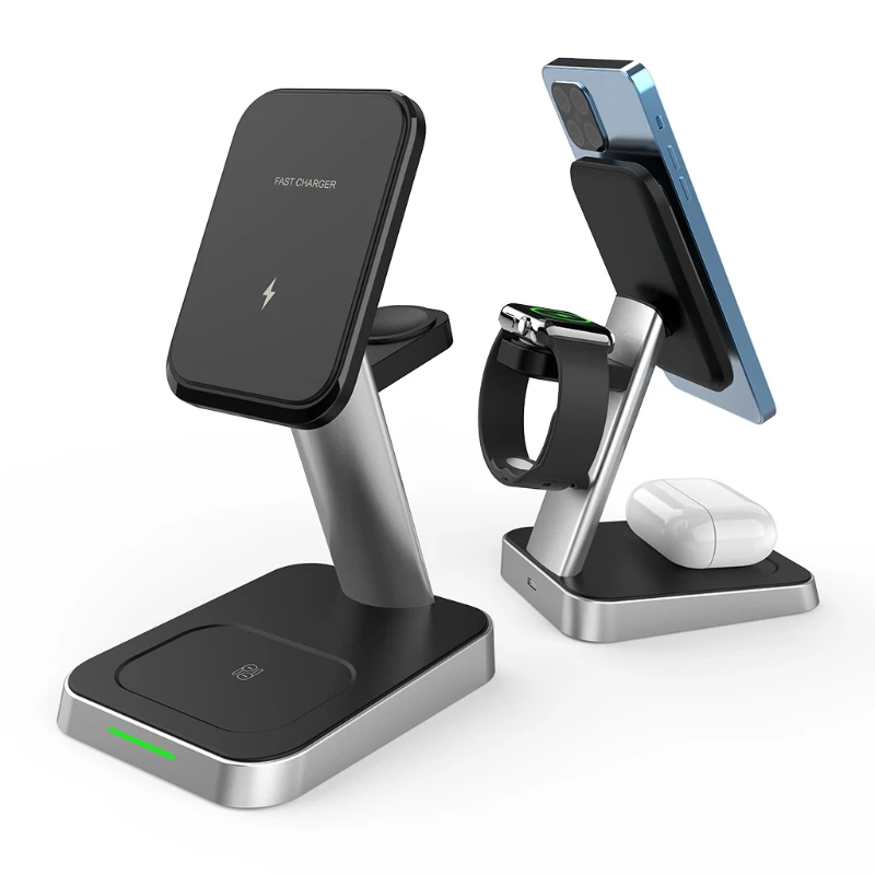 

Wireless Charger,3 in 1 Fast Wireless Charger for Watch Series SE/6/5/4/3/2/1,AirPods 2/pro,Compatible with 12/12 Pro