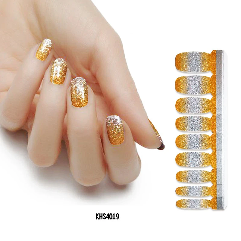 

18 наклеек с переходом цвета, полное покрытие, самоклеящиеся наклейки для ногтевого дизайна, аксессуары для ногтей, наклейки для маникюра