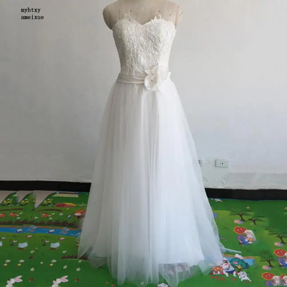 

Sleeveless Lace Sweetheart Train Lace A-line Sleeveless Princess Vestidos De Novia 2020 Bridal Casamento Plus Size Wedding Dress