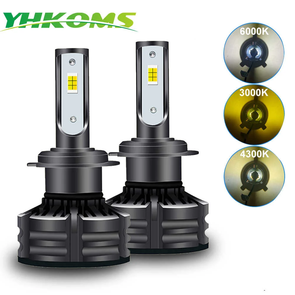 

YHKOMS H7 LED H8 H11 H1 H3 H9 9004 HB3 9006 HB4 880 881 H27 3000K 6000K 4300K Auto Bulb 80W 8000LM LED Car Headlamp Fog Light