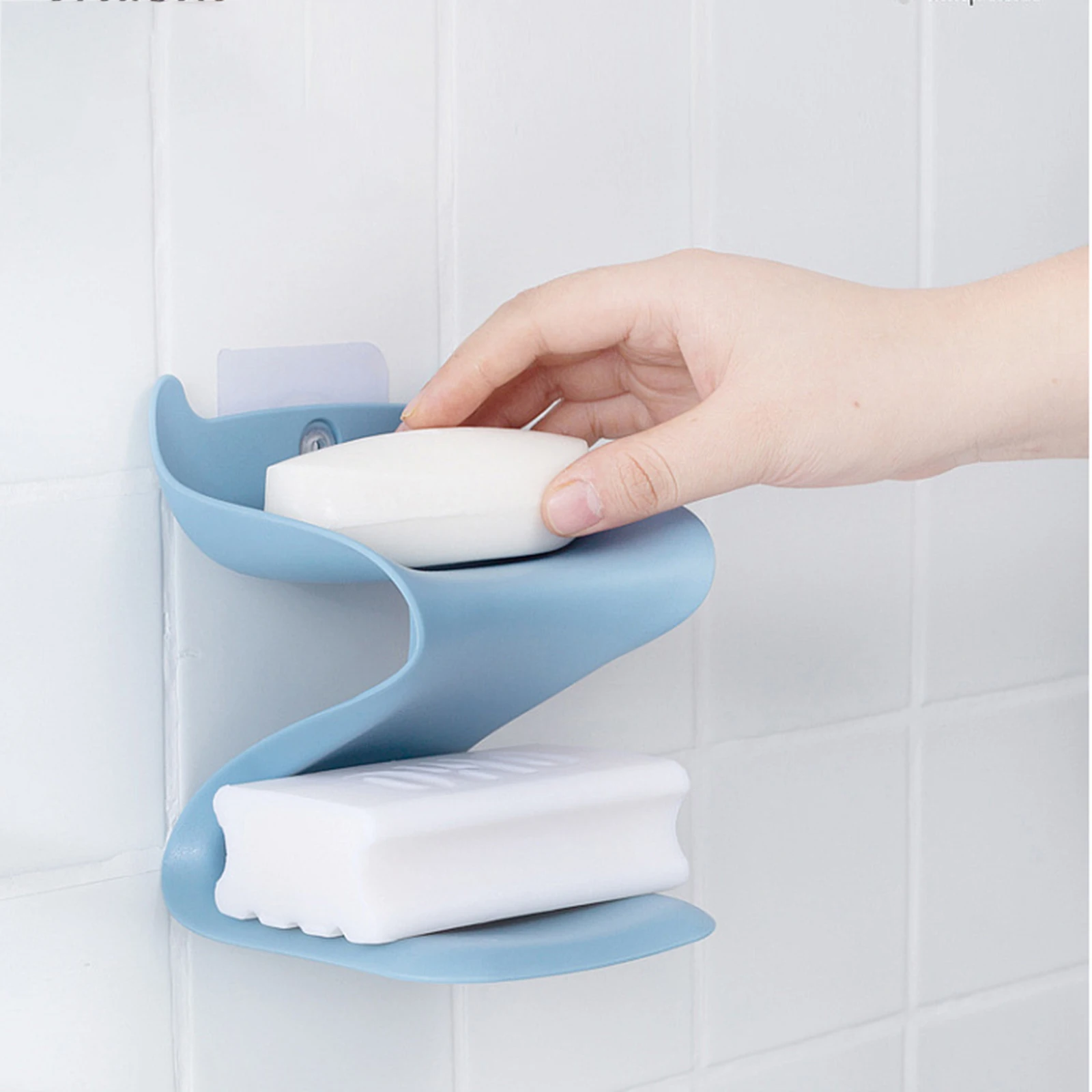 

New Soap Holder For Bathroom Storage Plastic Wall Mount Soap Sponge Storage Box Case Organizer Bathroom Storage Container Case